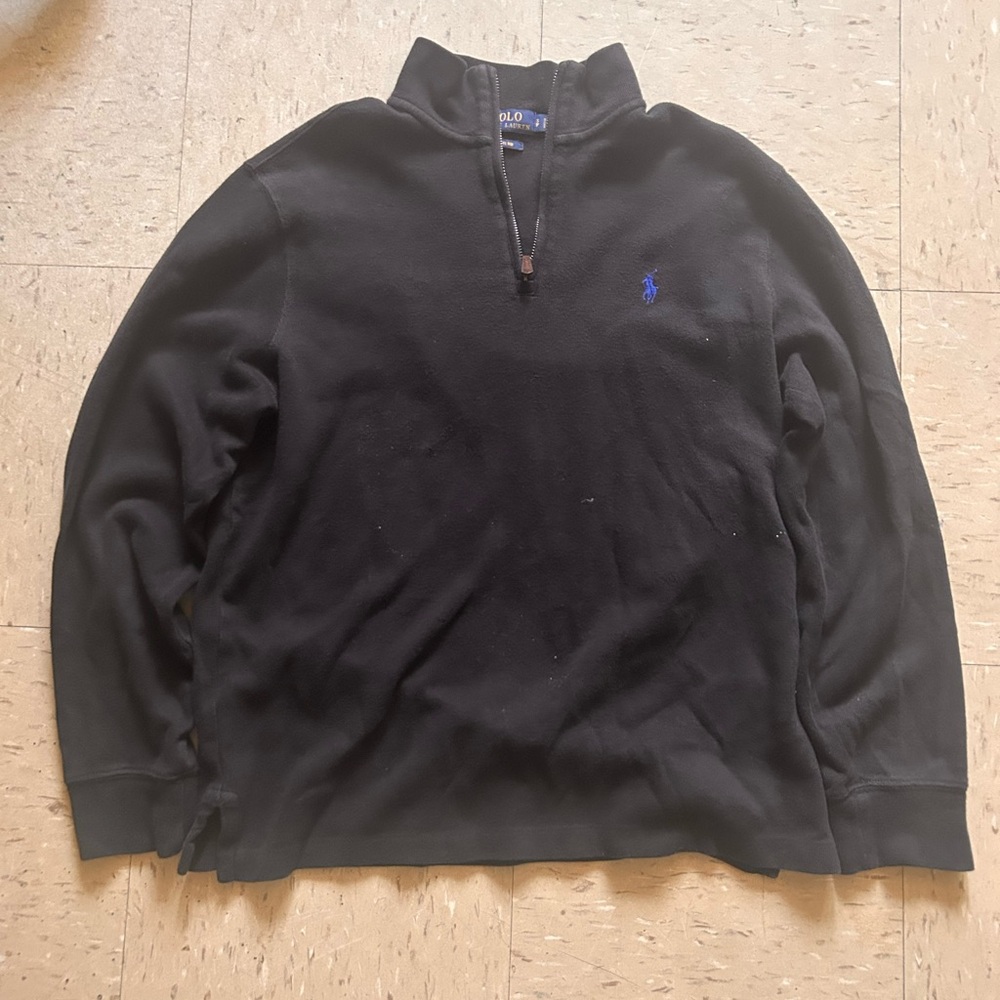 Ralph Lauren Black Quarter-Zip Sweater